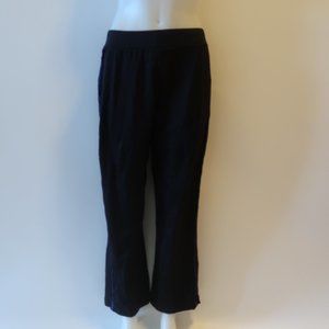 SPAY BY CHICO'S BLACK PINSTRIPE PANT 1 US-M/8 *